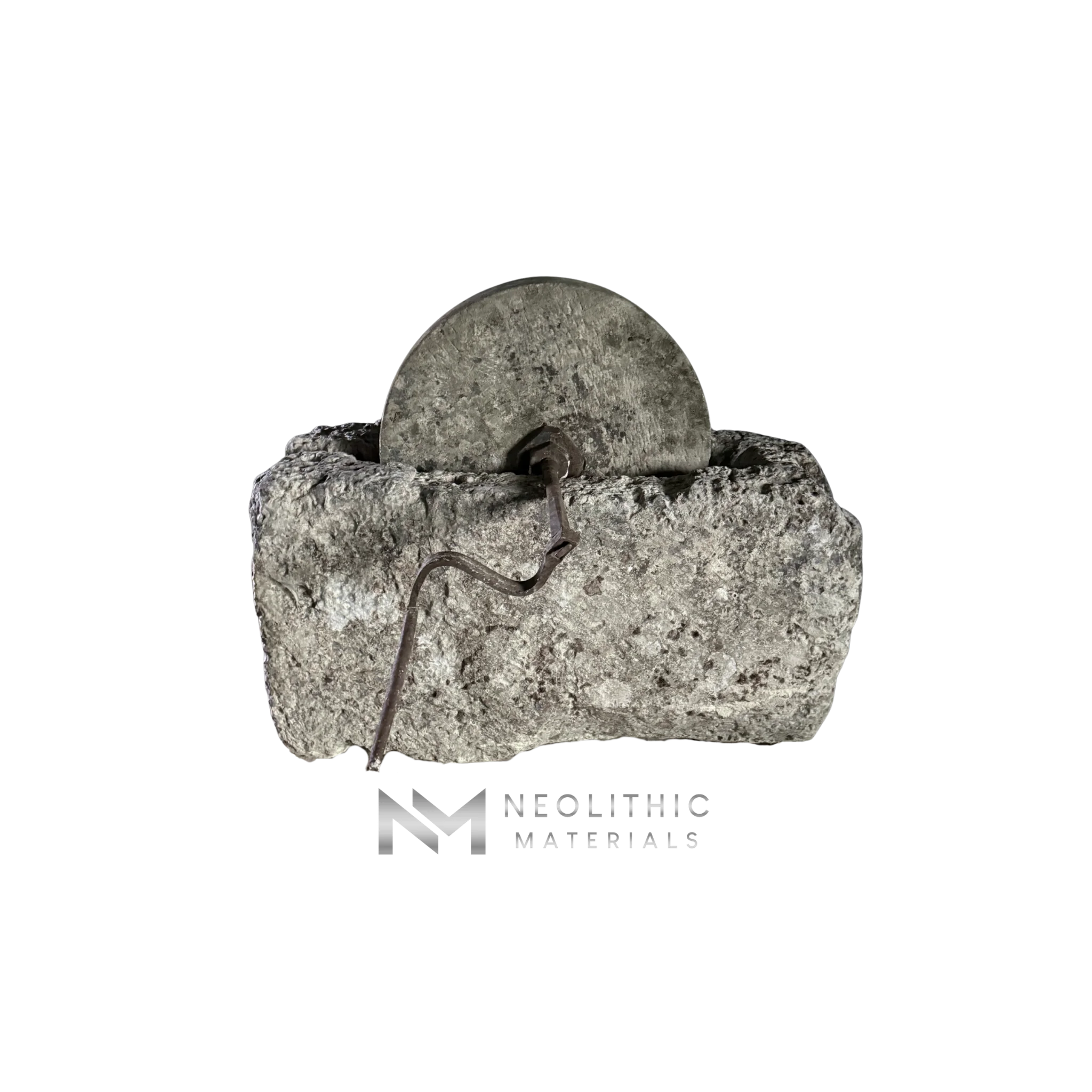 French Antique 19th Century Limestone Mill